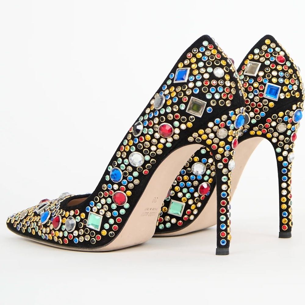 Authentic MIU MIU Crystal Jeweled Embellished Heels - Picture 15 of 15